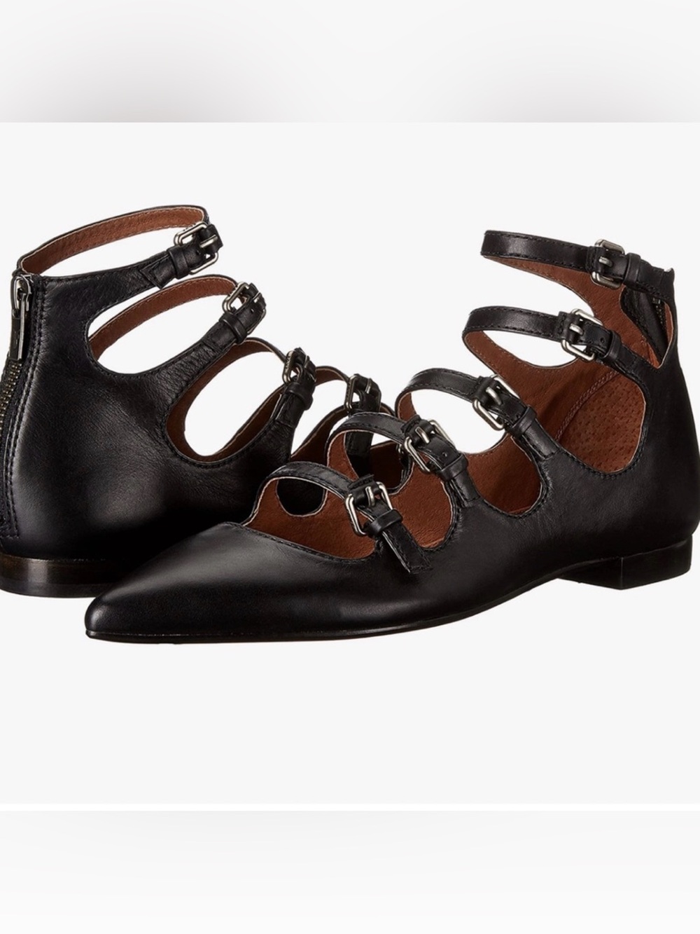 Frye sienna bukcle ballet flats